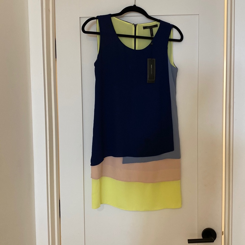 Bcbg color block dress size 0 NWT